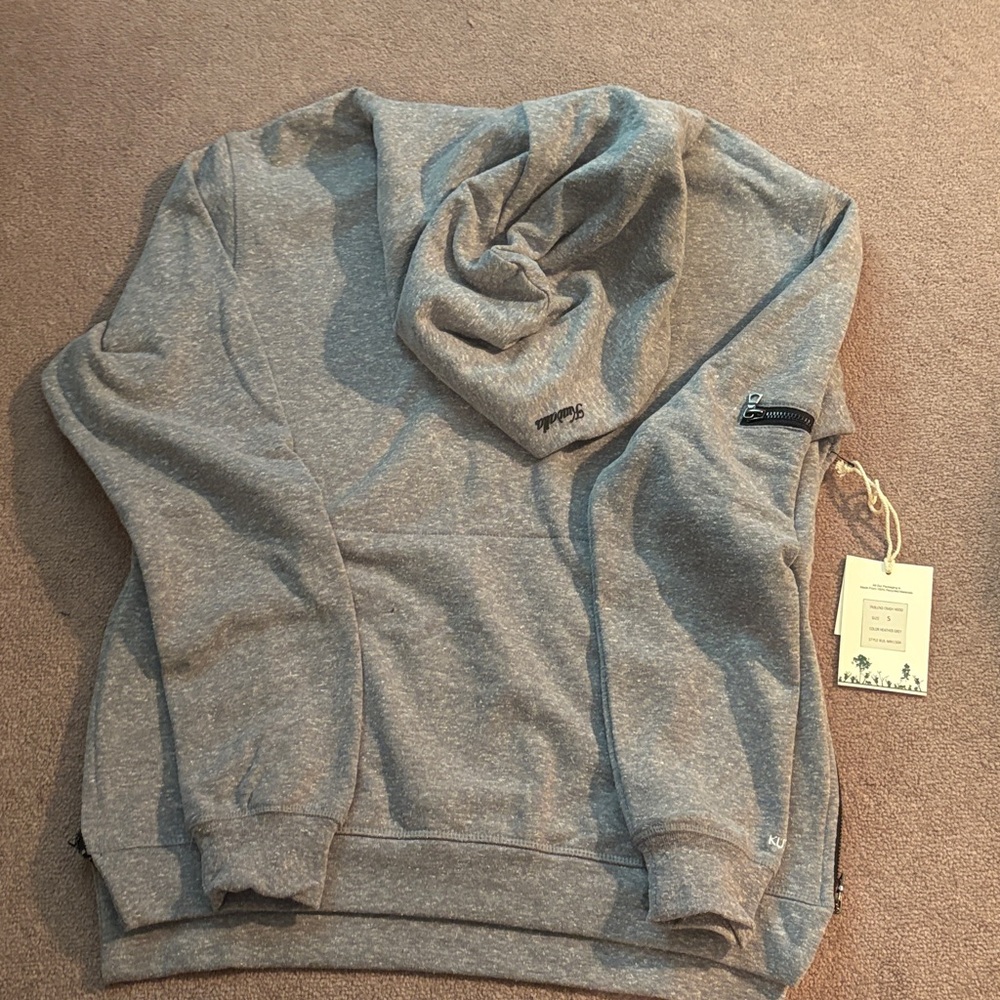 KUWALLA Gray Hoodie with Logo